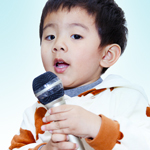 boy with microphone