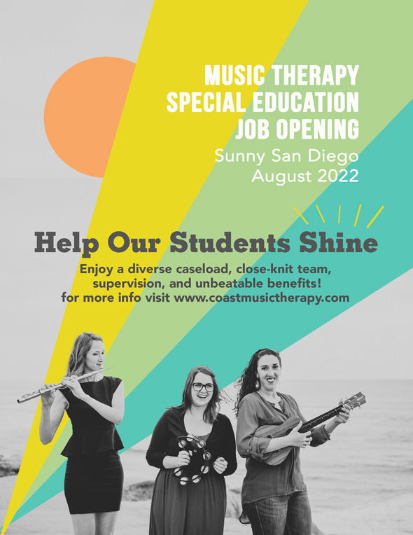 San Diego Music Therapy Job Opening 2022 | Special Education IEP-Based Position